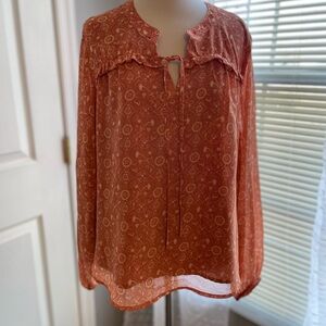 Wonderly Terracotta Paisley Patterned Blouse